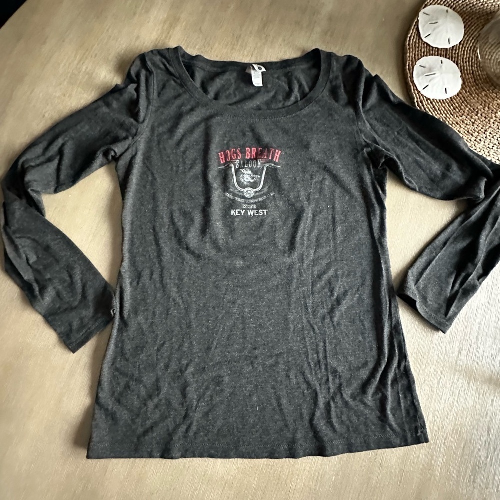 Next level apparel Gray Long Sleeve Women's Top Medium